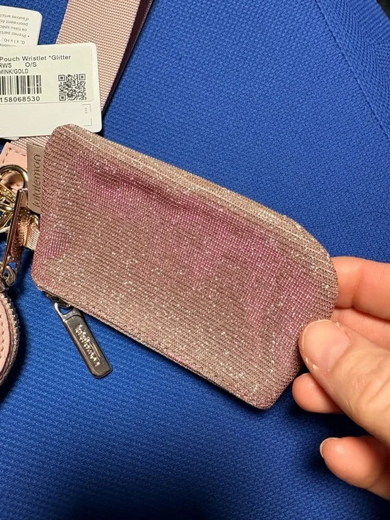 Lululemon Dual Pouch Wristlet limited edition Glitter Pink Champagne Mink Berry - Picture 7 of 7